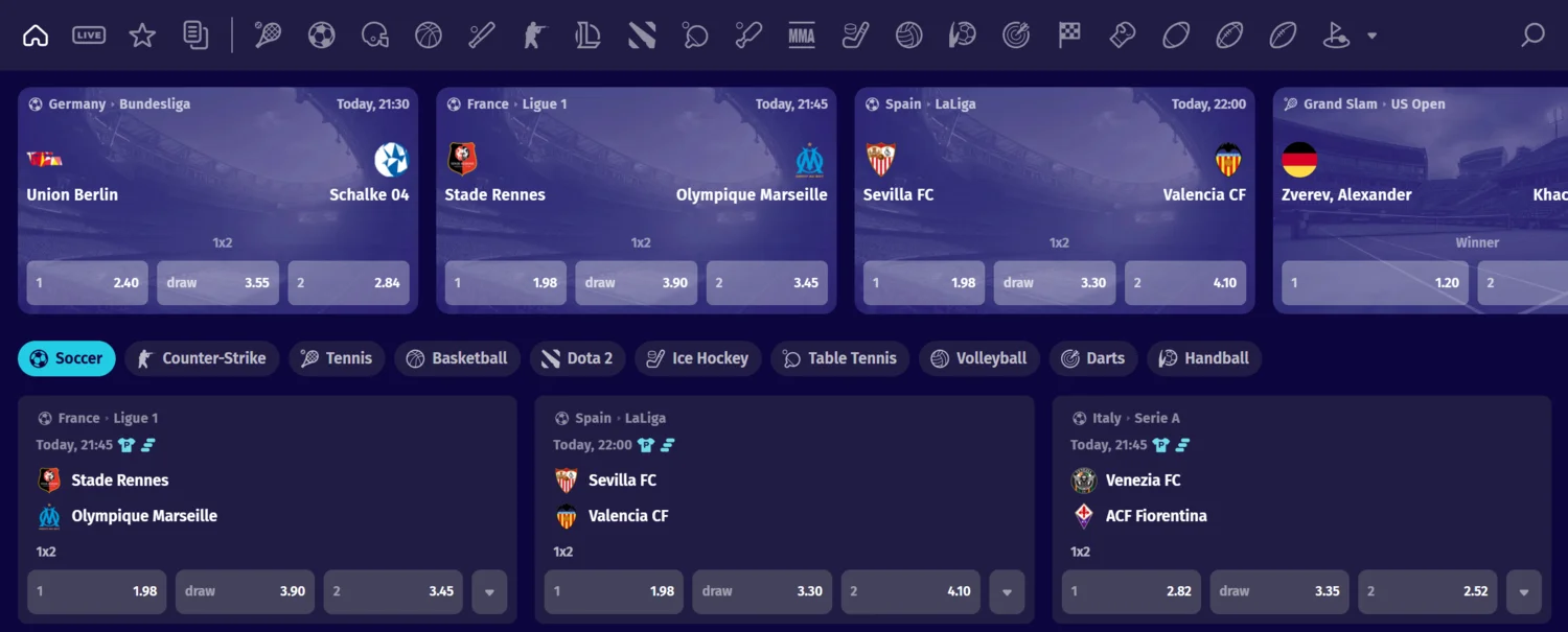 The Hyper Lucky betting side